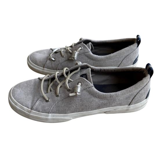 Sperry Top-Sider Pier Wave Sparkle Gray Canvas Shoes Women’s Size 9.5 - Picture 3 of 9